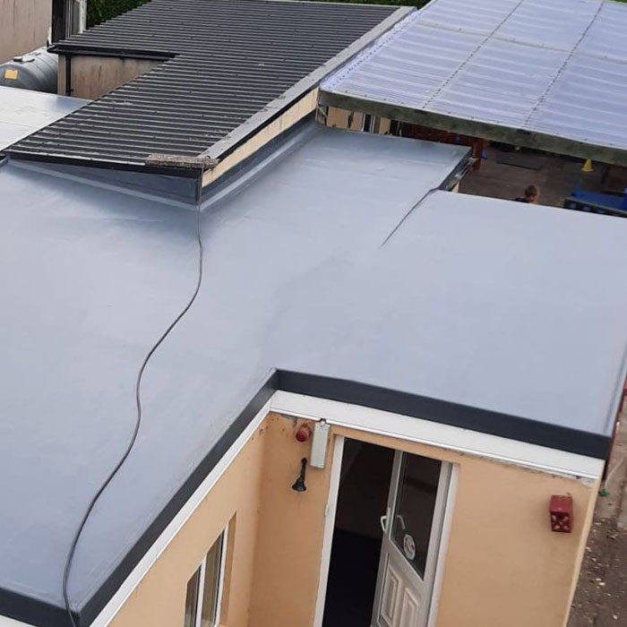 flat roof installation cork